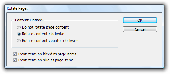 Rotate Pages dialog